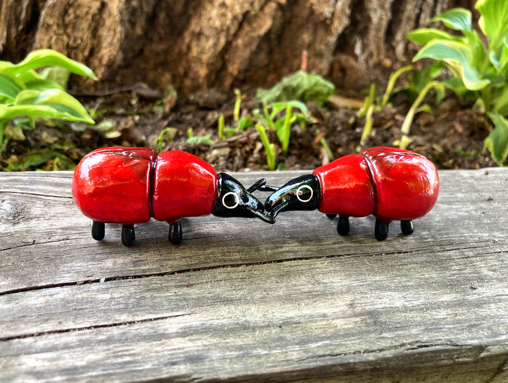 Homoeolabus analis "Oak Leaf Rolling Weevil" Sculpture (elongated)