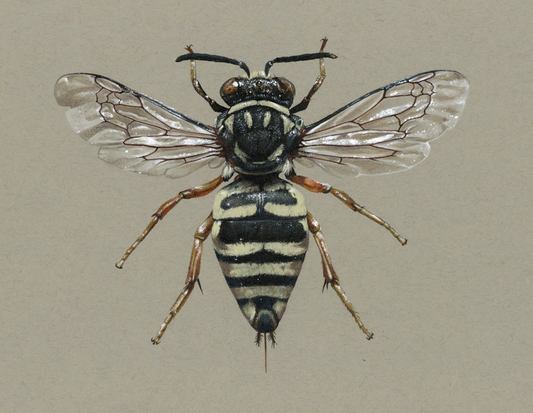 Triepeolus grandis Bee Illustration